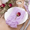 Cheesecloth Napkins Fall Gauze Washable Dinner Wedding Party Home Decor(Lilac)