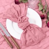 Cheesecloth Napkins Fall Gauze Washable Dinner Wedding Party Home Decor(Mauve)