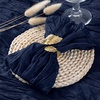 Cheesecloth Napkins Fall Gauze Washable Dinner Wedding Party Home Decor(Navy)