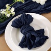 Cheesecloth Napkins Fall Gauze Washable Dinner Wedding Party Home Decor(Navy)
