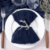 Cheesecloth Napkins Fall Gauze Washable Dinner Wedding Party Home Decor(Navy)