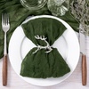 Cheesecloth Napkins Fall Gauze Washable Dinner Wedding Party Home Decor(Olive Green)