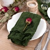 Cheesecloth Napkins Fall Gauze Washable Dinner Wedding Party Home Decor(Olive Green)