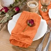 Cheesecloth Napkins Fall Gauze Washable Dinner Wedding Party Home Decor(Orange)