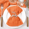 Cheesecloth Napkins Fall Gauze Washable Dinner Wedding Party Home Decor(Orange)