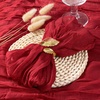 Cheesecloth Napkins Fall Gauze Washable Dinner Wedding Party Home Decor(Red)