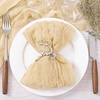 Cheesecloth Napkins Fall Gauze Washable Dinner Wedding Party Home Decor(Sand)