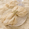 Cheesecloth Napkins Fall Gauze Washable Dinner Wedding Party Home Decor(Sand)