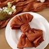 Cheesecloth Napkins Fall Gauze Washable Dinner Wedding Party Home Decor(Terracotta)