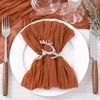 Cheesecloth Napkins Fall Gauze Washable Dinner Wedding Party Home Decor(Terracotta)