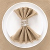 Linen Cloth Washable Cotton Dinner Napkins Fringe Wedding Party Decor(Caramel)