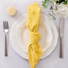 Linen Cloth Washable Cotton Dinner Napkins Fringe Wedding Party Decor(Yellow)