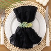 Cheesecloth Napkins Fall Gauze Washable Dinner Wedding Party Home Decor(Black)