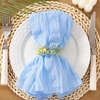 Cheesecloth Napkins Fall Gauze Washable Dinner Wedding Party Home Decor(Blue)