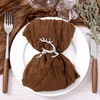 Cheesecloth Napkins Fall Gauze Washable Dinner Wedding Party Home Decor(Brown)