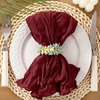 Cheesecloth Napkins Fall Gauze Washable Dinner Wedding Party Home Decor(Burgundy)