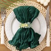 Cheesecloth Napkins Fall Gauze Washable Dinner Wedding Party Home Decor(Emerald Green)
