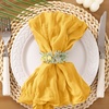 Cheesecloth Napkins Fall Gauze Washable Dinner Wedding Party Home Decor(Gold)