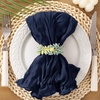 Cheesecloth Napkins Fall Gauze Washable Dinner Wedding Party Home Decor(Navy)
