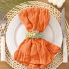 Cheesecloth Napkins Fall Gauze Washable Dinner Wedding Party Home Decor(Orange)