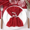 Cheesecloth Napkins Fall Gauze Washable Dinner Wedding Party Home Decor(Red)