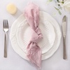 Socomi Linen Napkins Champagne Fall Thanksgiving Cloth Napkins Bulk Washable Cotton Napkins Set of 10 17″x17″ for Wedding Party Bridal Baby Shower Birthday Table Decorations(Dusty Pink)