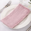 Socomi Linen Napkins Champagne Fall Thanksgiving Cloth Napkins Bulk Washable Cotton Napkins Set of 10 17″x17″ for Wedding Party Bridal Baby Shower Birthday Table Decorations(Dusty Pink)
